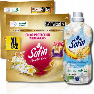 Sofin Kapsule na pranie Color 66 praní + aviváž Feel Fresh 1,4 l