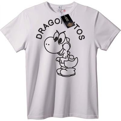 NOONEBRAND Тениска с Драгос и Картун - 2XL, White