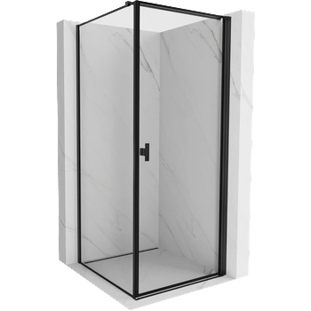 Mexen Mist-B душ кабина отваряема, дясна 70 x 70 см, черна рамка, черна - 8A2T-070-070-70-70-P (8A2T-070-070-70-70-P)