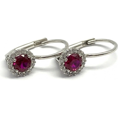Jan Kos jewellery zlaté náušnice s červeným kamenem 59632671