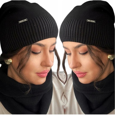 Fashionweek Dámská sada čepice + nákrčník S2917 Černá