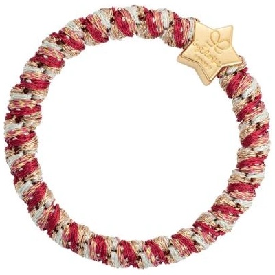 By Eloise London Woven Gold Star стилен ластик и гривна в едно цвят розов, златист, сребрист