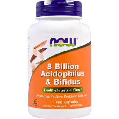 NOW Хранителна добавка пробиотик, Now Foods 8 Billion Acidophilus & Bifidus ( 60 caps )