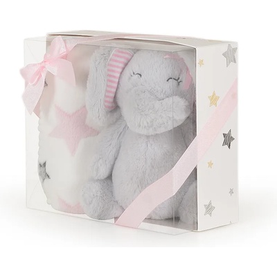 Cangaroo Бебешко одеяло CANGAROO Elephant розово + играчка (109597)