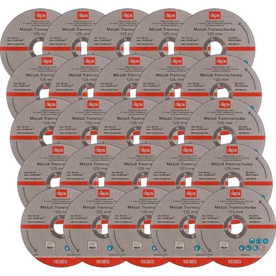 DEMA Rezný kotúč na kov 125x1,0x22,2 mm, 25 ks