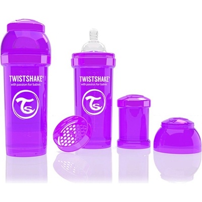 Twistshake antikoliková láhev 260ml Purple