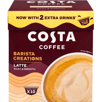 Costa Кафе капсули Costa Latte съвместими с Dolce Gusto, 10 капсули