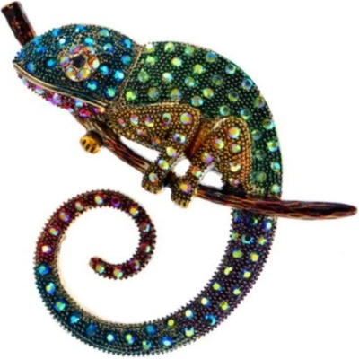Gaira brošňa Chameleón 340057 zelená