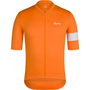 Rapha Мъжка фланелка с къс ръкав за колоездене Rapha Core Jersey Cycling jersey - Orange / White (056-3756-1913)