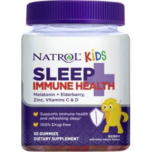 Natrol Kids Sleep + Immune Health [50 дъвчащи дражета] Горски плодове