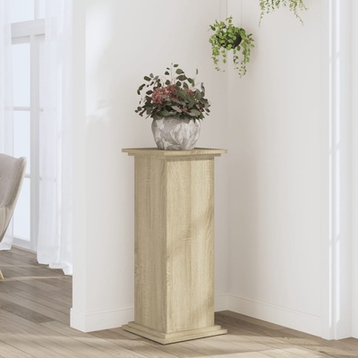 vidaXL Поставка за растения, сонома дъб, 33x33x80 см, инженерно дърво (852971)