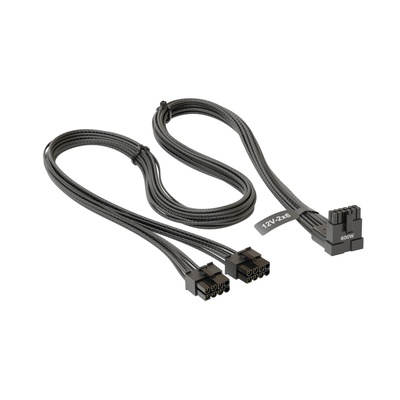 Seasonic Кабел Seasonic 90° 12VHPWR 600W 16-Pin към 2x8 Pin за Seasonic захранвания (WA2V16881BW)