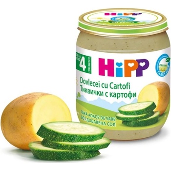 Hipp БИО пюре Тиквички и картофи 4м+ 125г