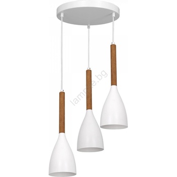 Image 1 of Luminex Пендел MUZA NEW 3xE27/60W/230V бук/бял (LU3174)