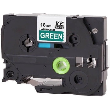 Pro Brother Съвместима лента с Brother TZ-745 / TZe-745, 18mm x 8m, бял печат / зелен фон (TZe745)