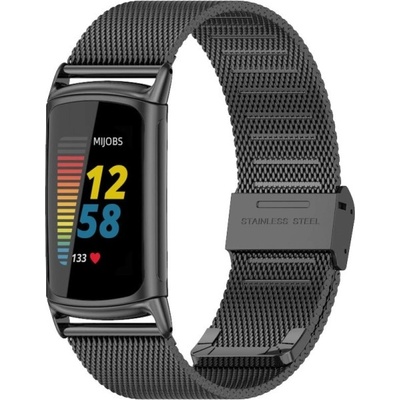 VSECHNONAMOBIL 112690 MILANESE Kovový řemínek pro Fitbit Charge 6 / Charge 5 černý