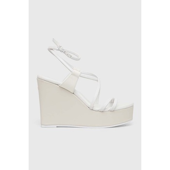 Calvin Klein Кожени сандали Calvin Klein WEDGE в бяло HW0HW01952 (HW0HW01952)