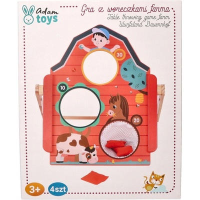Adam Toys aktivní tabule na vhazování polštářků Farma červená
