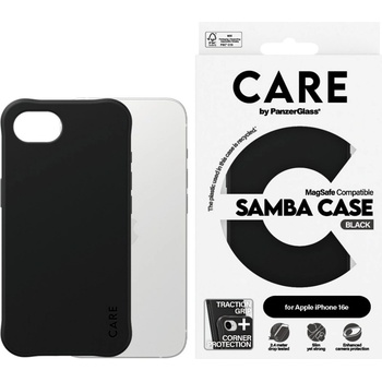 Panzer Калъф CARE - Fashionable Samba, iPhone 16e, MagSafe, черен (5715685020995)