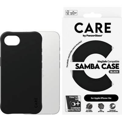 Panzer Калъф CARE - Fashionable Samba, iPhone 16e, MagSafe, черен (5715685020995)