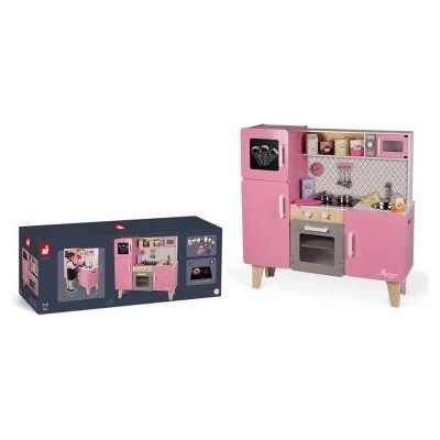 Janod - Детска дървена кухня със светлини и звуци (J06571)