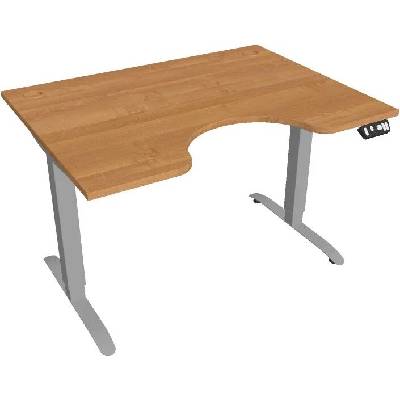 Hobis Office Pro psací stůl Motion MS ERGO 2 Šířka: 120 cm, Barva desky: olše, Barva kovu: šedá RAL 9006 Šířka 120-180 cm / 27 barevných variant