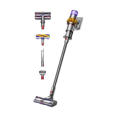 Dyson V15 Detect Absolute (2023), vysavač, 14 cyklonů, 240 AW, filtrace celého přístroje, výdrž až 60 minut, žlutá / šedá