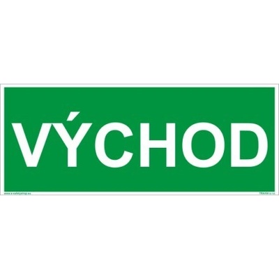 VÝCHOD - fotoluminiscenční tabulka 20 x 8 cm