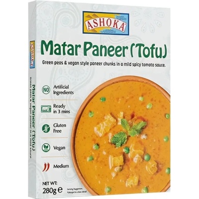 Ashoka Matar Paneer Tofu Vegan Hotové karí Hrášek v rajčatové omáčce s Tofu 280 g