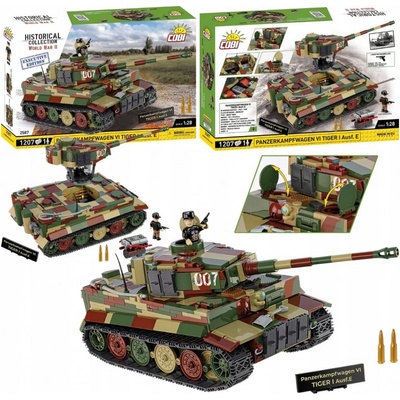 COBI 2587 WW II 1:28 Německý tank PzKpfw VI TIGER I Ausf. E