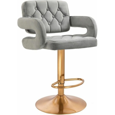 LuxuryForm Design Adria Velur na zlatom tanieri šedá