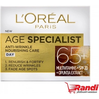 Крем за лице L`Oreal Age Specialist 65+дневен 50мл