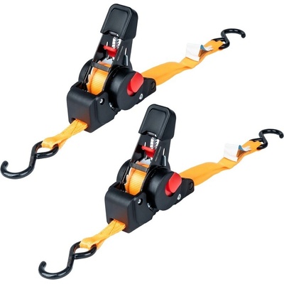 Amio Samonavíjecí upínací popruhy s račnou 200 kg | 2 metry x 18 mm | S-TYPE, 2 ks