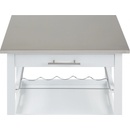 Klarstein Vermont servírovací vozík 5 úrovní dřevo nerezová ocel pojízdný Bílá