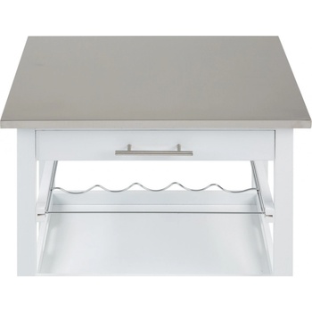 Klarstein Vermont servírovací vozík 5 úrovní dřevo nerezová ocel pojízdný Bílá