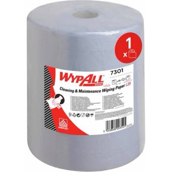 Wypall Kimberly-Clark Кърпи за почистване WypAll L20 7301, на ролка, 38 х 32.5 cm, 500 къса, сини