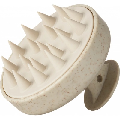 Mohani Hair Scalp Massager and Shampoo Brush Pink kefa na umývanie vlasov a masáž pokožky hlavy béžová