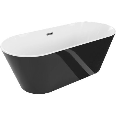 Mexen Flavia 160x75 cm black/white/brushed gun grey (54031608075-66)