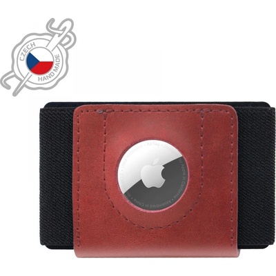 Fixed kožená peňaženka Tiny for AirTag z pravé hovězí kůže FIXWAT STN2 RD