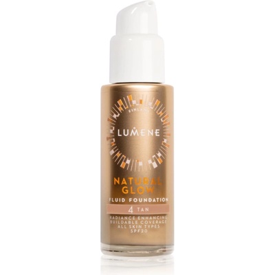 Lumene Natural Glow озаряващ фон дьо тен за естествен вид SPF 20 цвят 4 Tan (Neutral) 30ml