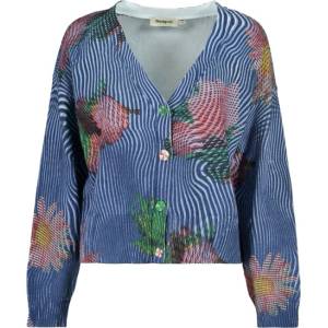 DESIGUAL Дамска жилетка desigual, Размер l, Цвят Синьо (26swjf19_bl5001)