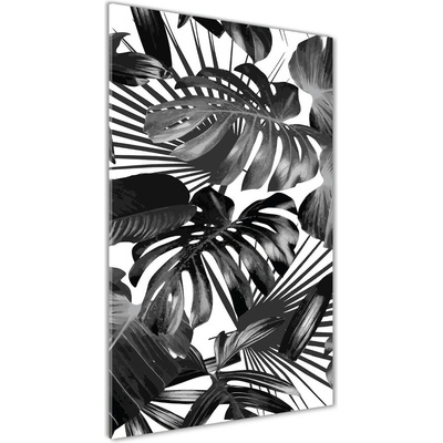 Vertikálny fotoobraz na skle Tropické listy 50x100 cm