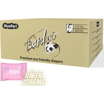 MonPeri Bamboo S 3-6 kg 200 ks