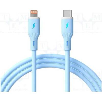 Akyga AK-USB-72 USB 2.0 vidlice Apple Lightning,USB C vidlice 1m modrá