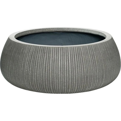 Pottery Pots Eileen XXL Dark Grey Ridged květináč tmavě šedý 53 x 21 cm