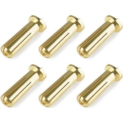 Corally Bullit konektor 5.0mm samec s drážkou pozlacený 6 ks