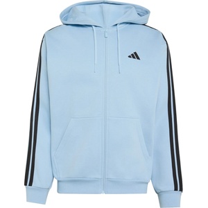 Adidas Мъжки суичър adidas Essentials 3-Stripes Fleece Full-Zip Hoodie - Clear Sky / Black (017-4665-0113)