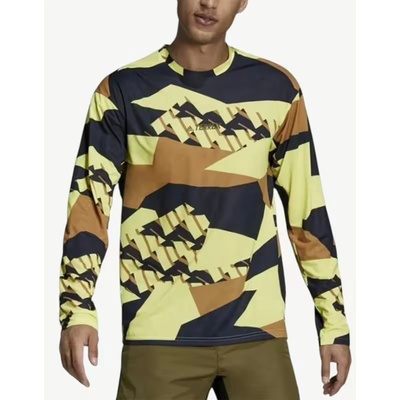 Adidas Terrex Primeblue Trail Graphic Top Grey Yellow/Black