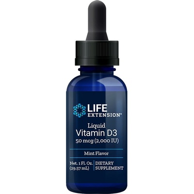 Life Extension Liquid Vitamin D3 Máta 29,57 ml