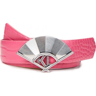 Karl Lagerfeld opasok K/ARCHIVE FAN MD WST BELT CROC ružová